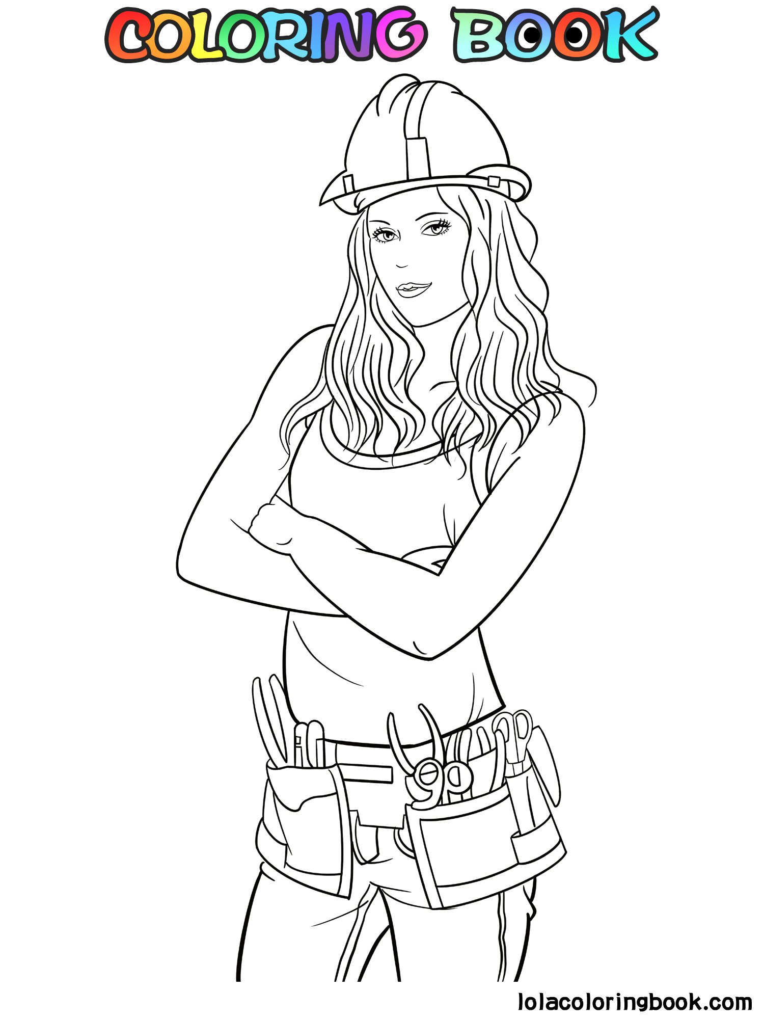 lola in a hard hat-lola-printable-coloring-books