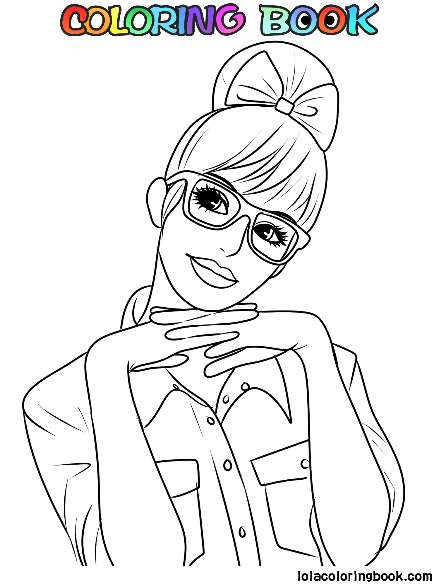 lola with glasses-lola-printable-coloring-books